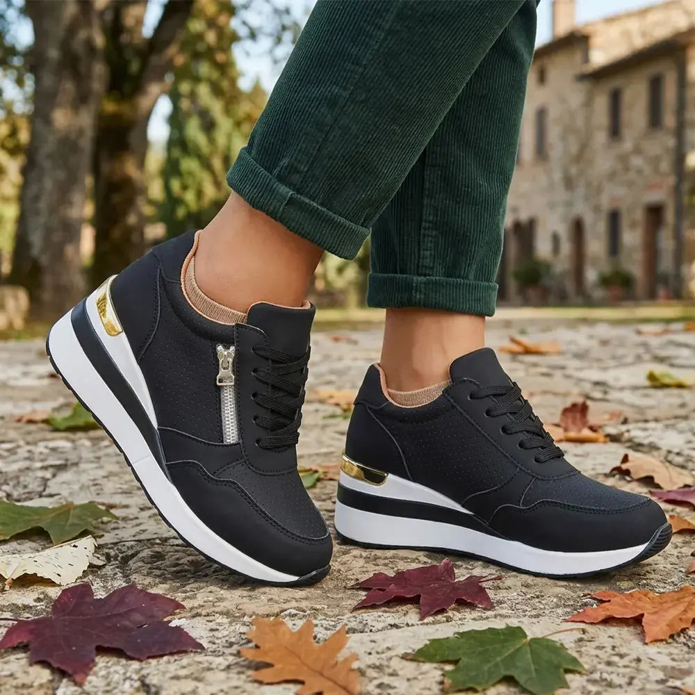 ⏳ Poslední den – sleva 50 %【36–43】 Dámské nazouvací sportovní boty na klínku – lehké boty s platformou pro každodenní pohodlnou chůzi i sport.