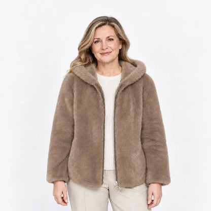 ✨【M-7XL】🔥 Dámská zimní fleecová bunda – silná, oboustranná, s kapucí, zateplená, na zip