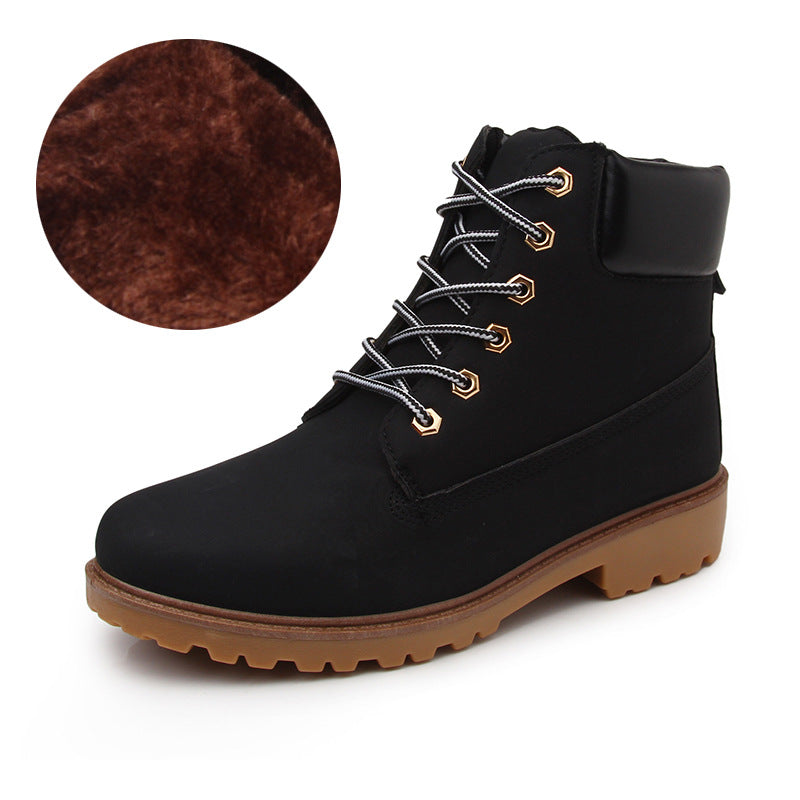 ♥️♥️【Nowy produkt】Męskie buty Martin, styl brytyjski, buty robocze wyściełane polarem, wysokie, retro, duże rozmiary-4169782