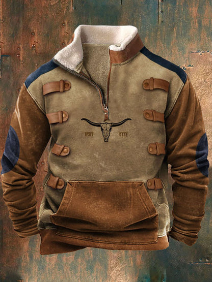 🔥🧥Νέο ανδρικό φθινοπωρινό-χειμερινό πουκάμισο με τρισδιάστατο ρετρό σχέδιο και ζεστή μακριά μανίκια-4127450