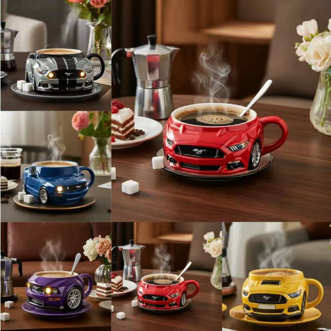 【Kup 1, otrzymaj 1】☕☕Kubek do kawy w kształcie samochodu sportowego z rdzeniem ze stali nierdzewnej 304, żywica-4066432