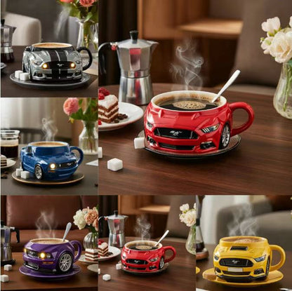 【Kup 1, otrzymaj 1】☕☕Kubek do kawy w kształcie samochodu sportowego z rdzeniem ze stali nierdzewnej 304, żywica-4066432