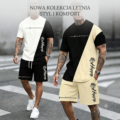 【Platba při převzetí】Nový pánský sportovní set s barevnými prvky – volný střih pro maximální pohodlí.