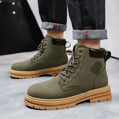 🔥🔥【39-48】Nuevo estilo para otoño e invierno, botas antideslizantes versátiles de suela gruesa para hombre-4137924