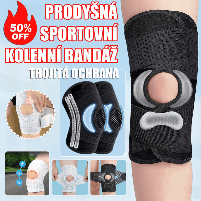 🦵🦵【1+1 zdarma】 Dvojitá pružinová sportovní bandáž na koleno, vhodná pro běh, cyklistiku, míčové sporty a další sportovní aktivity