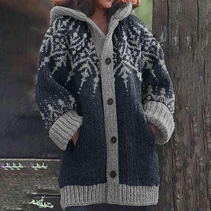 🔥🧥【S~5XL】✨Nowa jesienno-zimowa elegancka kolorowa kurtka z kapturem w stylu retro 4176921