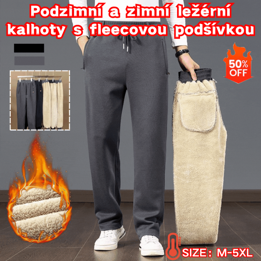 👖🔥【M-5XL】2026 Zimní pánské zimní jehněčí vlna zahuštěná ležérní teplé tepláky✅【40-100kg】