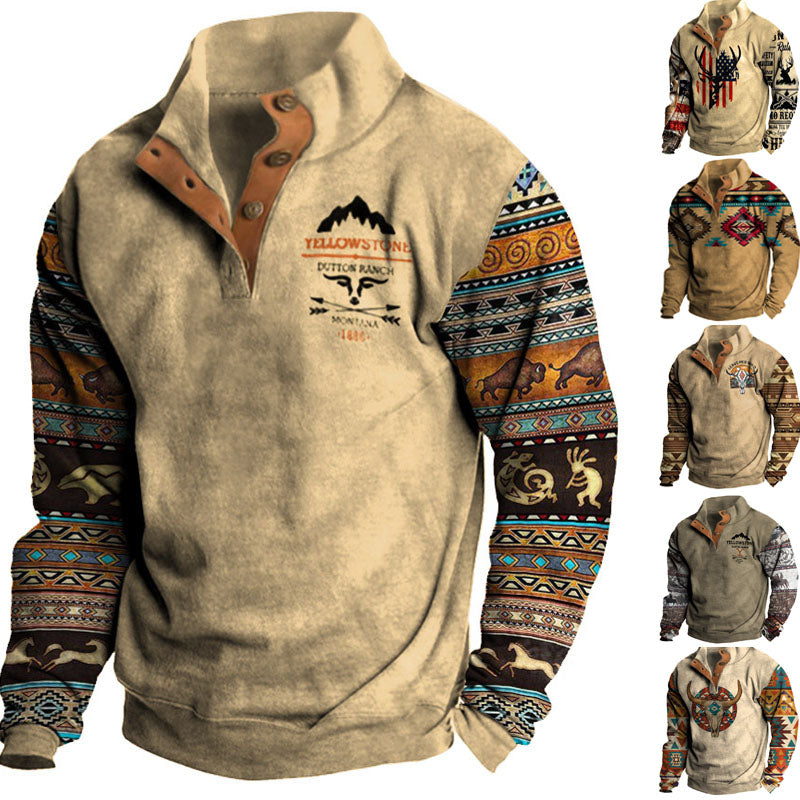 【S-3XL】 2023 New Fashion Męska bluza z długim rękawem i nadrukiem 3D-3758683