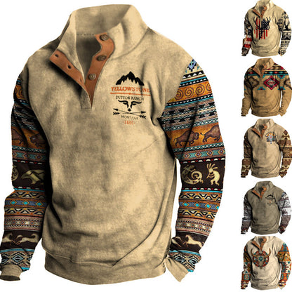 【S-3XL】 2023 New Fashion Męska bluza z długim rękawem i nadrukiem 3D-3758683