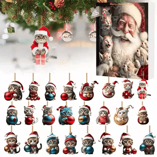 🐈🎄10 kusů😻Ozdoby na vánoční stromeček Kitty. závěsné doplňky pro kočky