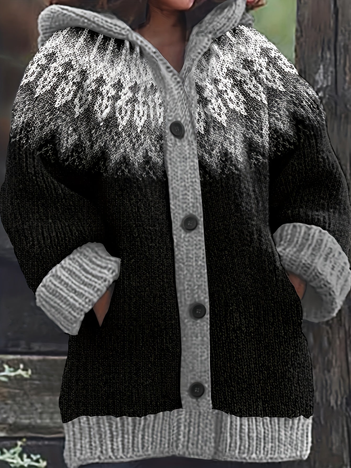 【S~5XL】✨Elegancka, kolorowa kurtka z kapturem w stylu retro 4156564