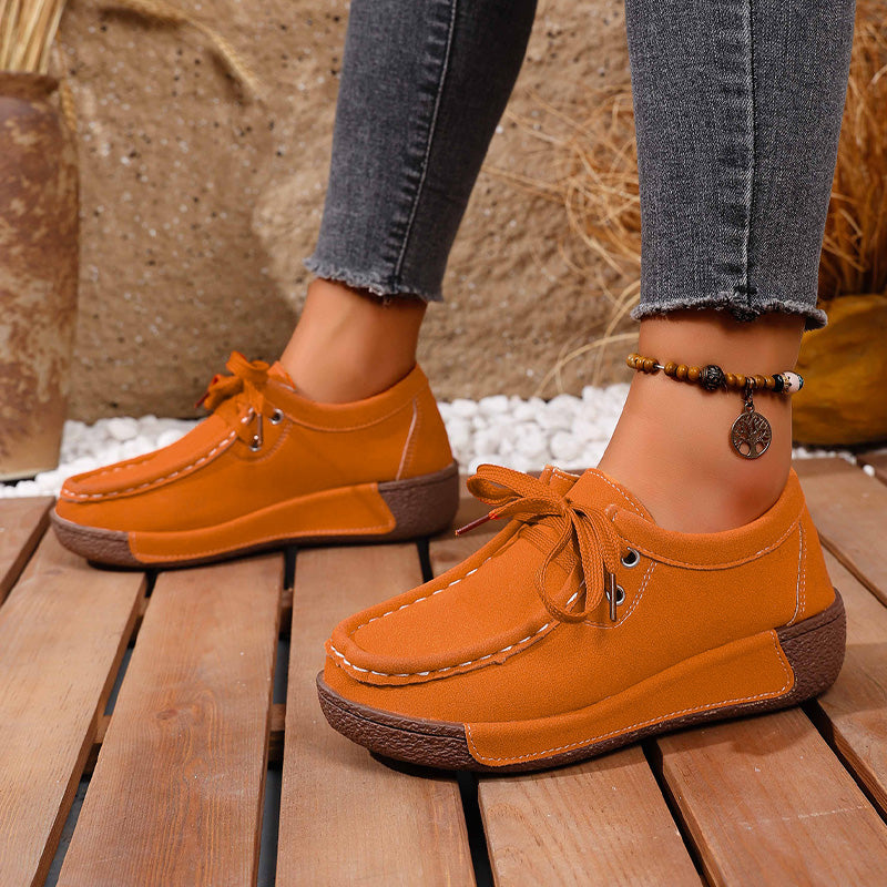 🔥🌞【50% zniżki!】Damskie buty na platformie z okrągłym noskiem – wygodne, stylowe i zapewniające wsparcie stóp 4255197