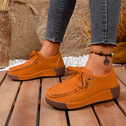 🔥🌞【50% zniżki!】Damskie buty na platformie z okrągłym noskiem – wygodne, stylowe i zapewniające wsparcie stóp 4255197