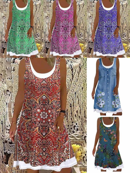 👗【50% έκπτωση】💖【S-5XL】Νέο μοντέρνο γυναικείο φόρεμα Casual του 2026, με τυπωμένο σχέδιο, κατάλληλο για διάφορες περιστάσεις
