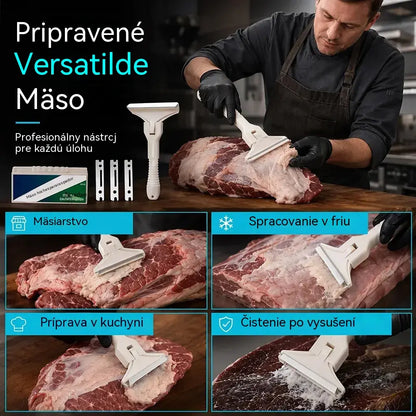【2 rukojeti + 20 čepelí】✂️ Víceúčelový holicí strojek na prasata a jehňata – Ocelová čepel na odstraňování chlupů, odmašťování a čištění pokožky 🥩