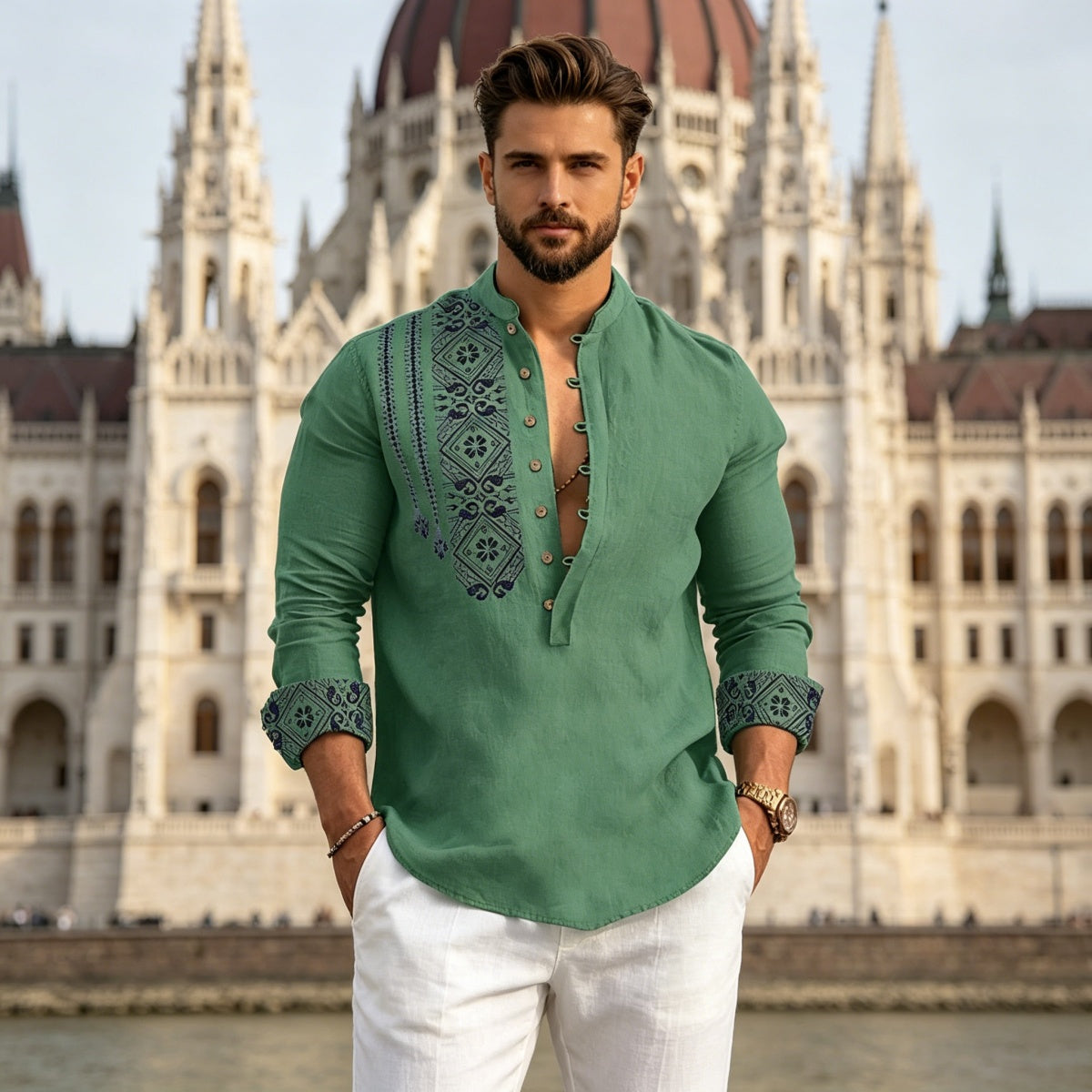 【S-3XL】Férfi nyári ing – hajtókás, rövid ujjú, kényelmes és stílusos ☀️👔