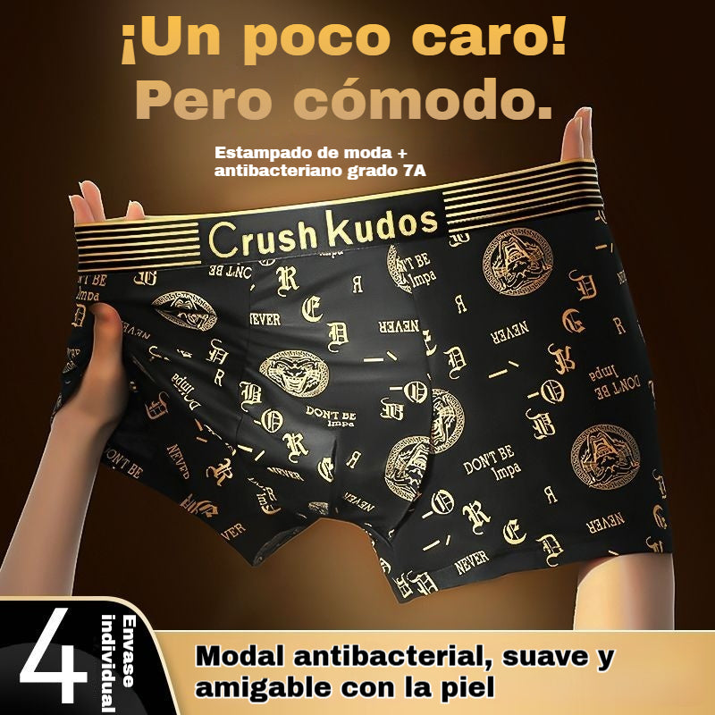 🔥【Kup 2 i otrzymaj 2 gratis】🚹✅💥【40–140 kg】Męska oddychająca bielizna z lodowego jedwabiu, bezszwowa i wygodna, w dużych rozmiarach, z modnym nadrukiem-4209960