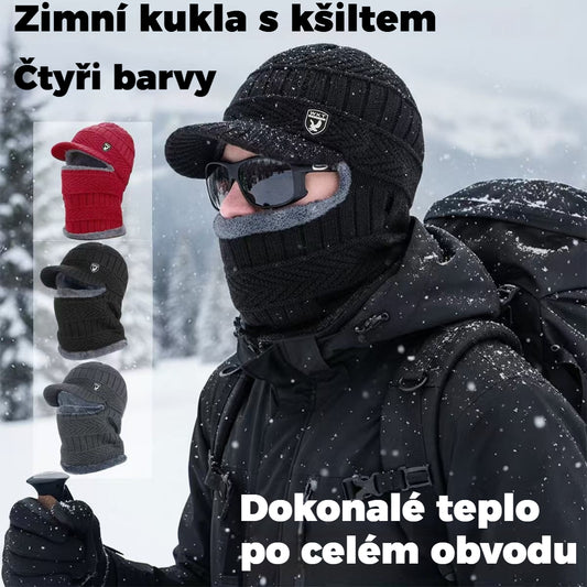 🎉Hotový prodej🎉: Jednodílná vlněná čepice, větruodolná a teplá, ideální pro outdoorové aktivity! 4162859