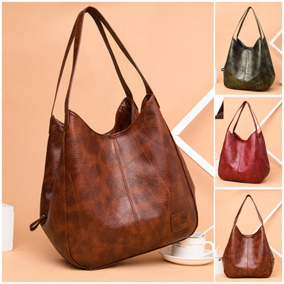 💖👜💖Nová veľkokapacitná taška cez rameno z mäkkej kože - všestranná módna dámska kabelka-4141737