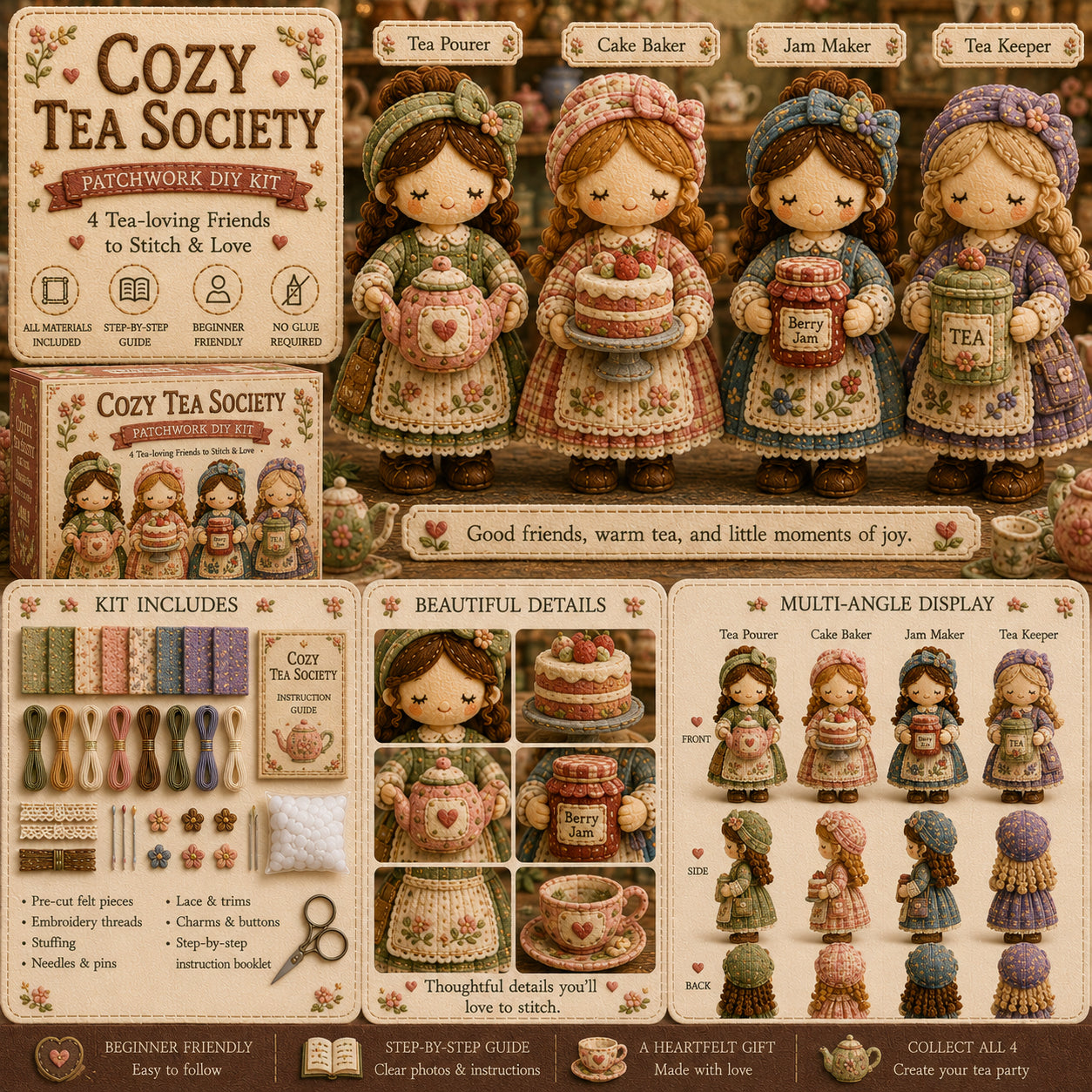 🧵🎁Poslední den: Využijte slevu 49 %!  Miniaturní patchworková sada ze série Miniature World.