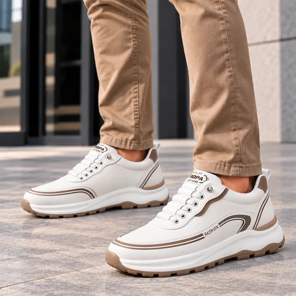 💧👞 [39-45]Športni čevlji iz usnja, odpornega na vodo in umazanijo, z mehkimi podplati za maksimalno udobje