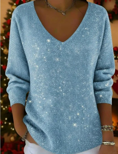 💥🔥【S-5XL】Marzący sweter z dzianiny z gradientowym wzorem gwiaździstego nieba 4196198