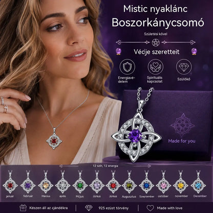 Misztikus Boszorkánycsomó születésköves nyaklánc 🔮💞 Óvd meg szeretteidet