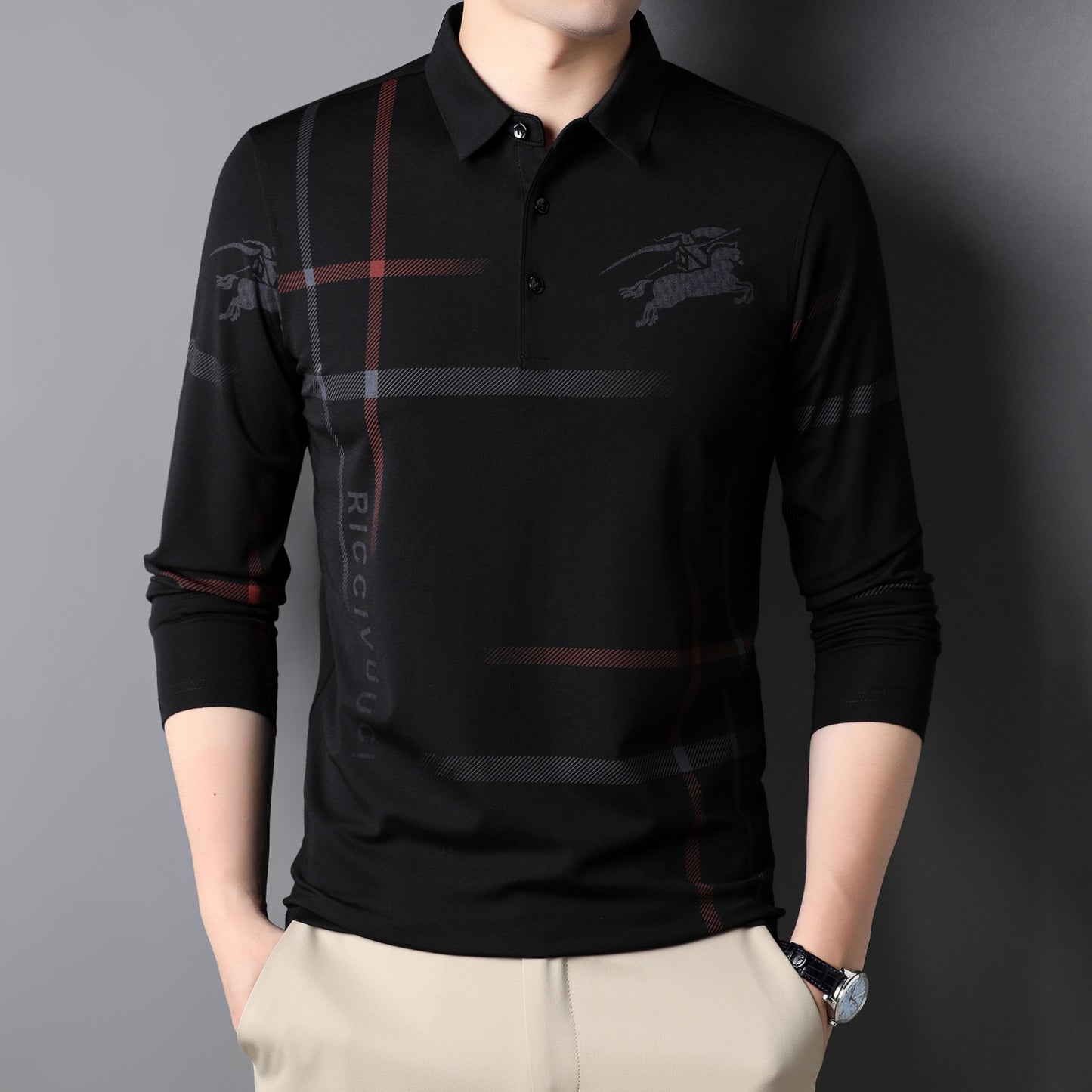 ⭐🔥【M-4XL】Nové polo tričko s dlouhým rukávem a límečkem