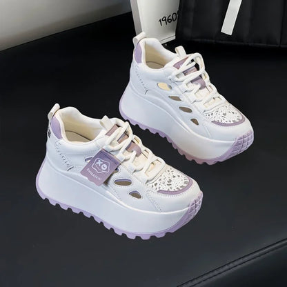 【Újdonság 50% kedvezménnyel】👟 Nyári hétköznapi cipő – légáteresztő perforált dizájn vastag talppal, divatos, lélegző és rendkívül kényelmes.