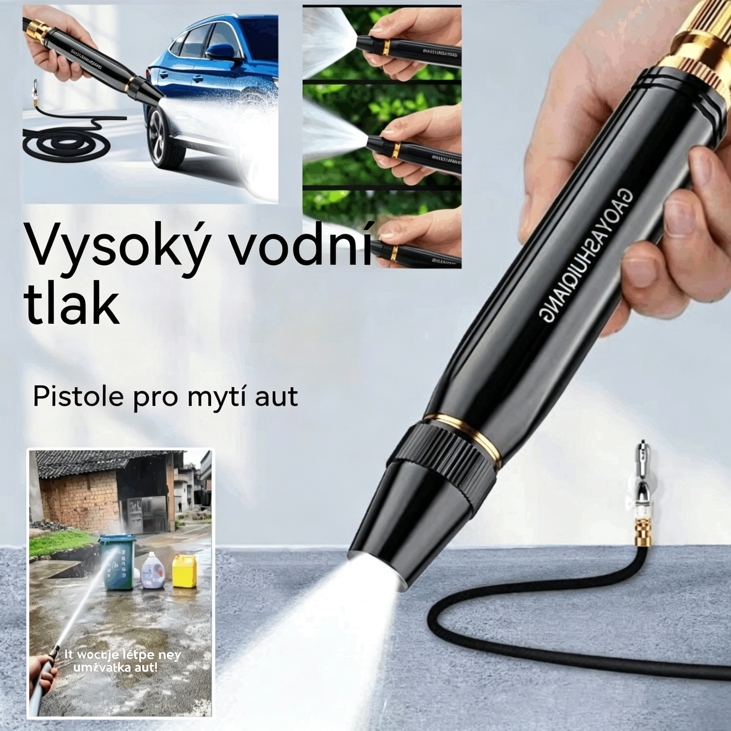 💧🚗🔥Kupte 1 a získejte 1 zdarma🔥Nová vysokotlaká tryska do myčky aut, univerzální pro zalévání květin, mytí aut a čištění podlah