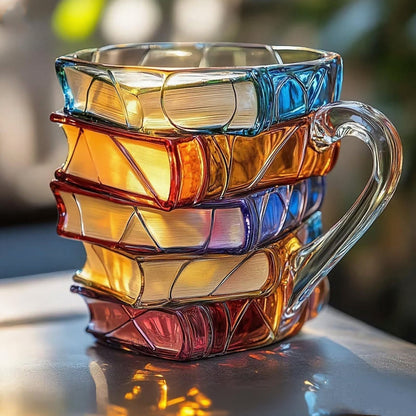 📚💛💜2025 Nova modna 3D oslikana šalica u obliku knjige za kavu✨-4169865