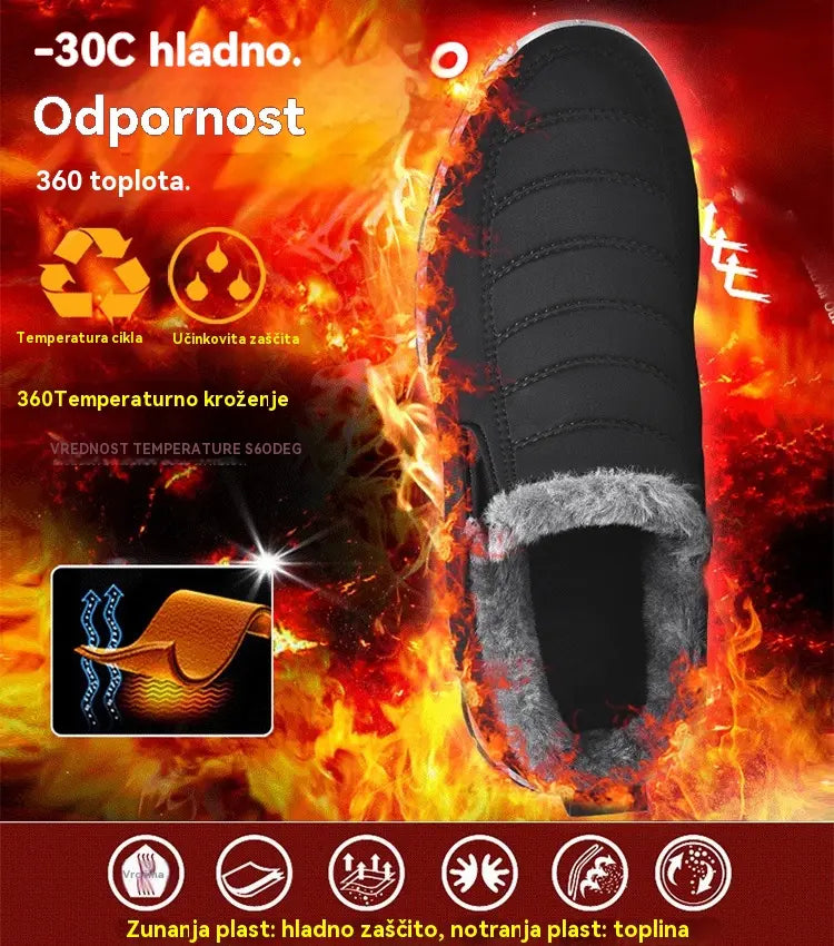 🔥【35-48】Unisex zimski škornji s podlogo iz semiša - topli, udobni in nedrseči, idealni za hladno vreme.