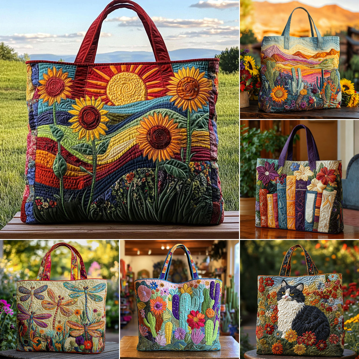 ✨👜Torba z nadrukiem kwiatowym (szer. 43 cm, wys. 40 cm) 4251020