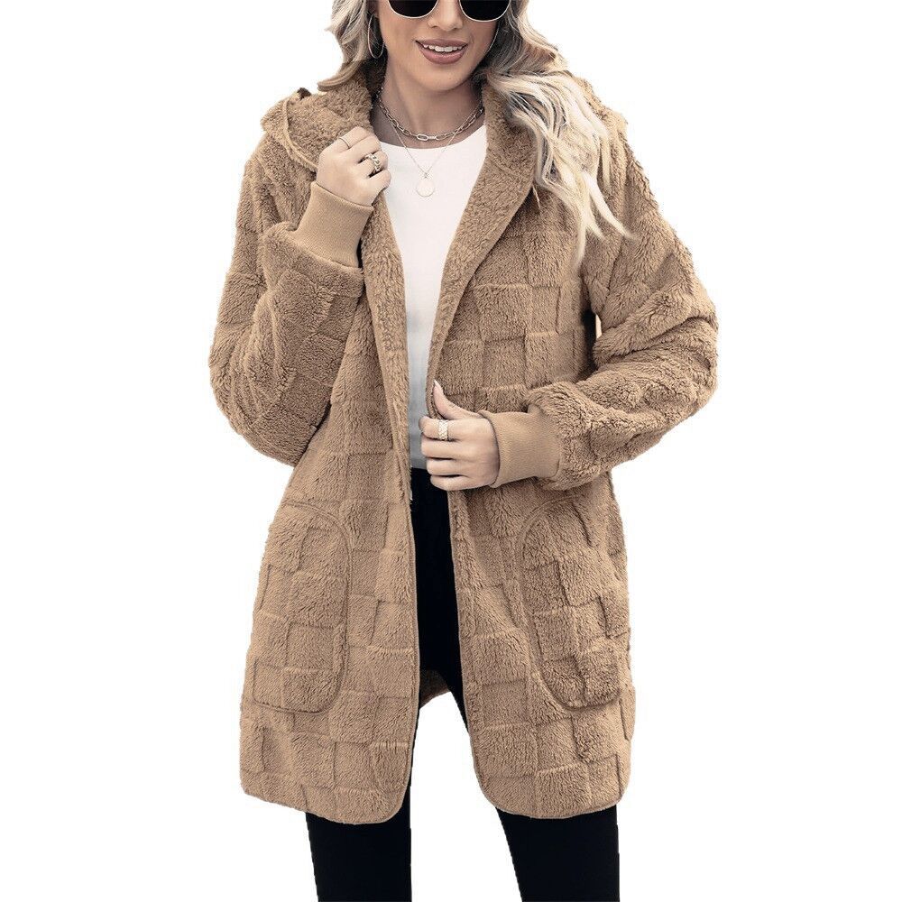❄️[Tallas S-5XL]🌸Nueva colección de invierno: Chaqueta casual para mujer con forro de franela a cuadros 4159887