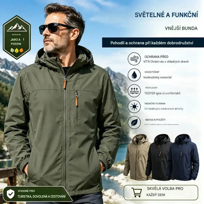🛡️【M-5XL】🧥 Pánská outdoorová bunda s kapucí, volný střih, časově omezená nabídka