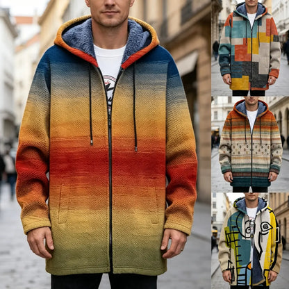 👔【S-4XL】Pánská zimní bunda s vlněnou podšívkou ve větších velikostech