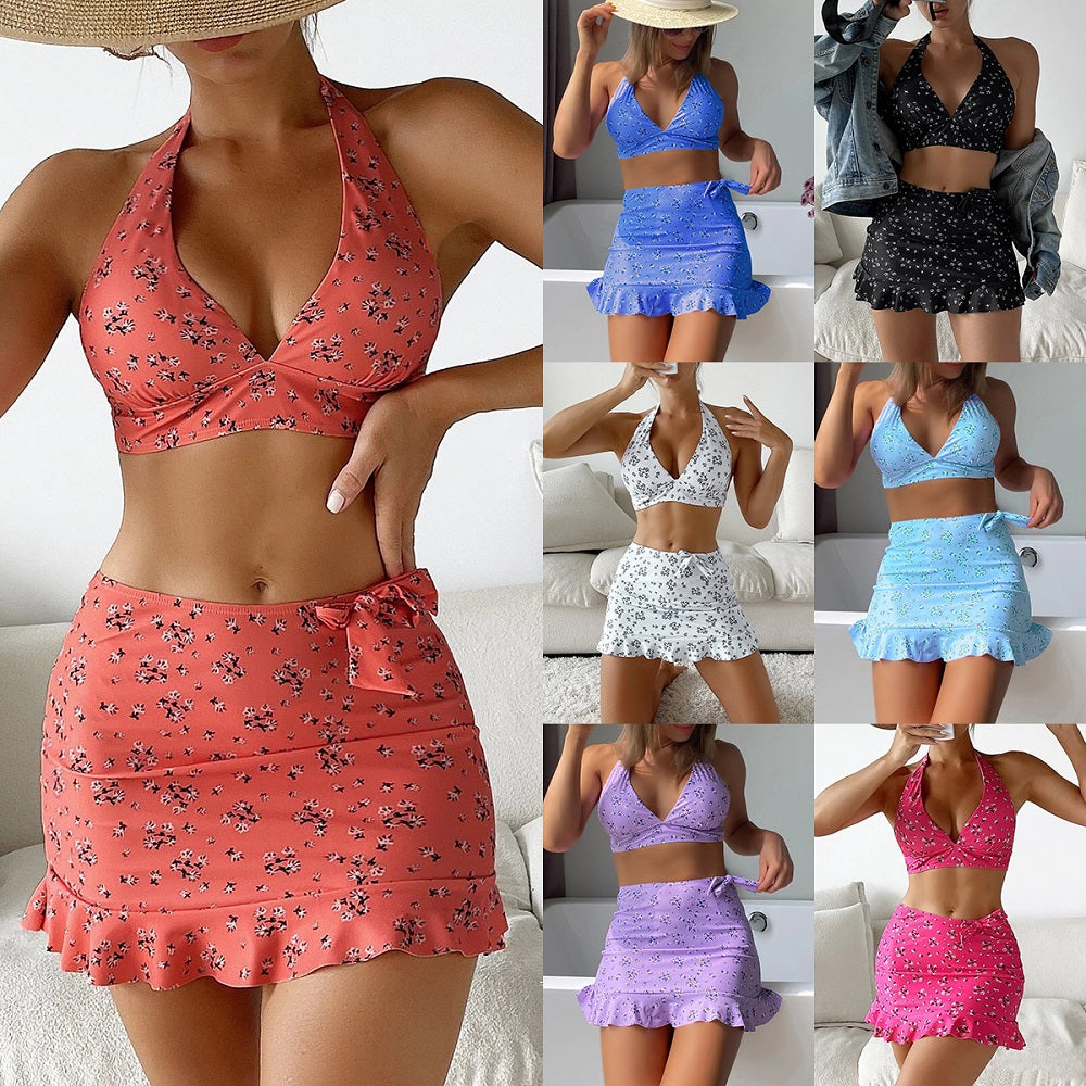 ✨👙【S–XL】 Dámské lehké potištěné rychleschnoucí plavky, prodyšné a pohodlné.