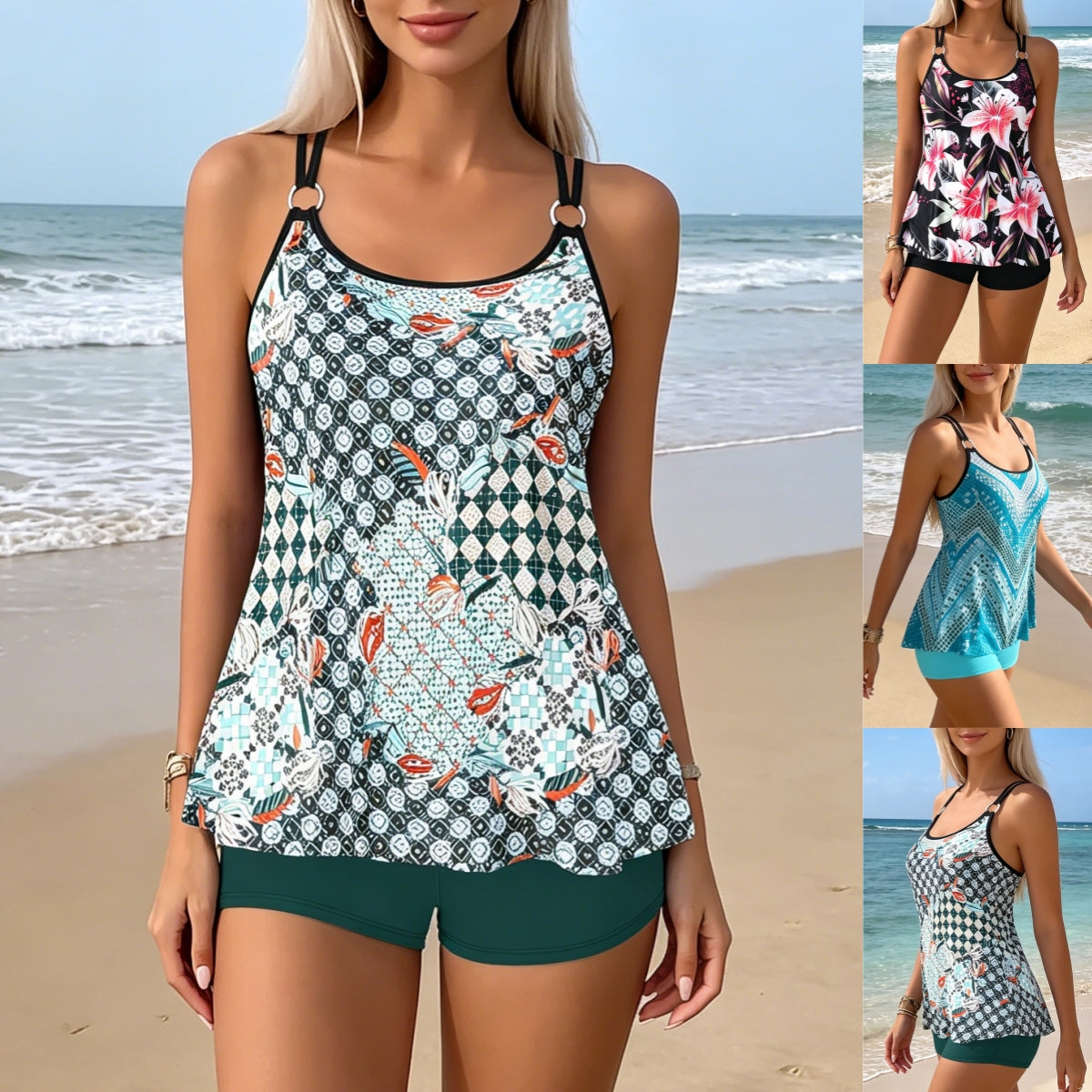 🌊✅ Platba na dobírku 👙 【S–5XL】(40–108 kg) Nové dámské plavky s vysokým pasem a potiskem pro plnoštíhlé 2026 – prodyšný a pohodlný materiál, snadné a stylové nošení.