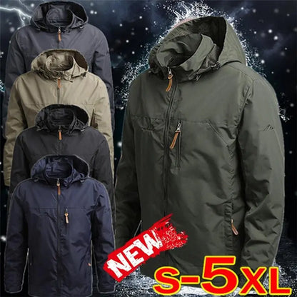 🛡️【M-5XL】🧥 Pánská outdoorová bunda s kapucí, volný střih, časově omezená nabídka