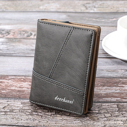 Cartera multifuncional de estilo retro de cuero genuino para hombre 4173262
