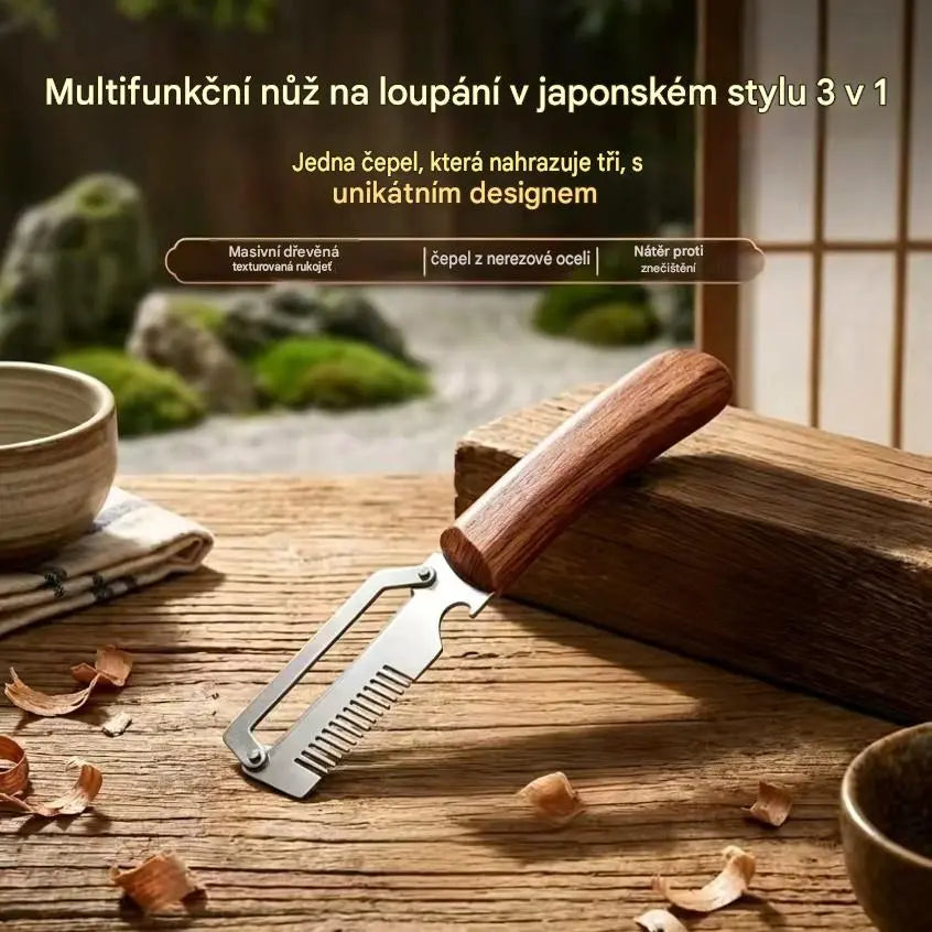 🔪✅Kupte 1, dostanete 1 zdarma (2 položky) 🧅 Multifunkční kuchyňská škrabka 3 v 1: Loupejte, krájejte a otevírejte lahve! 🔥