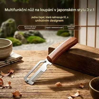🔪✅Kupte 1, dostanete 1 zdarma (2 položky) 🧅 Multifunkční kuchyňská škrabka 3 v 1: Loupejte, krájejte a otevírejte lahve! 🔥