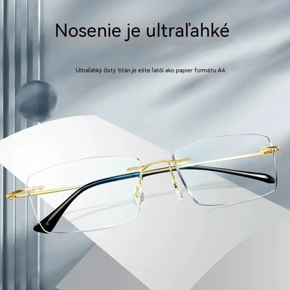 👓 Vysoce kvalitní, ultralehké, bezrámové, profesionální brýle s vysokým rozlišením a ochranou proti modrému světlu - unisex