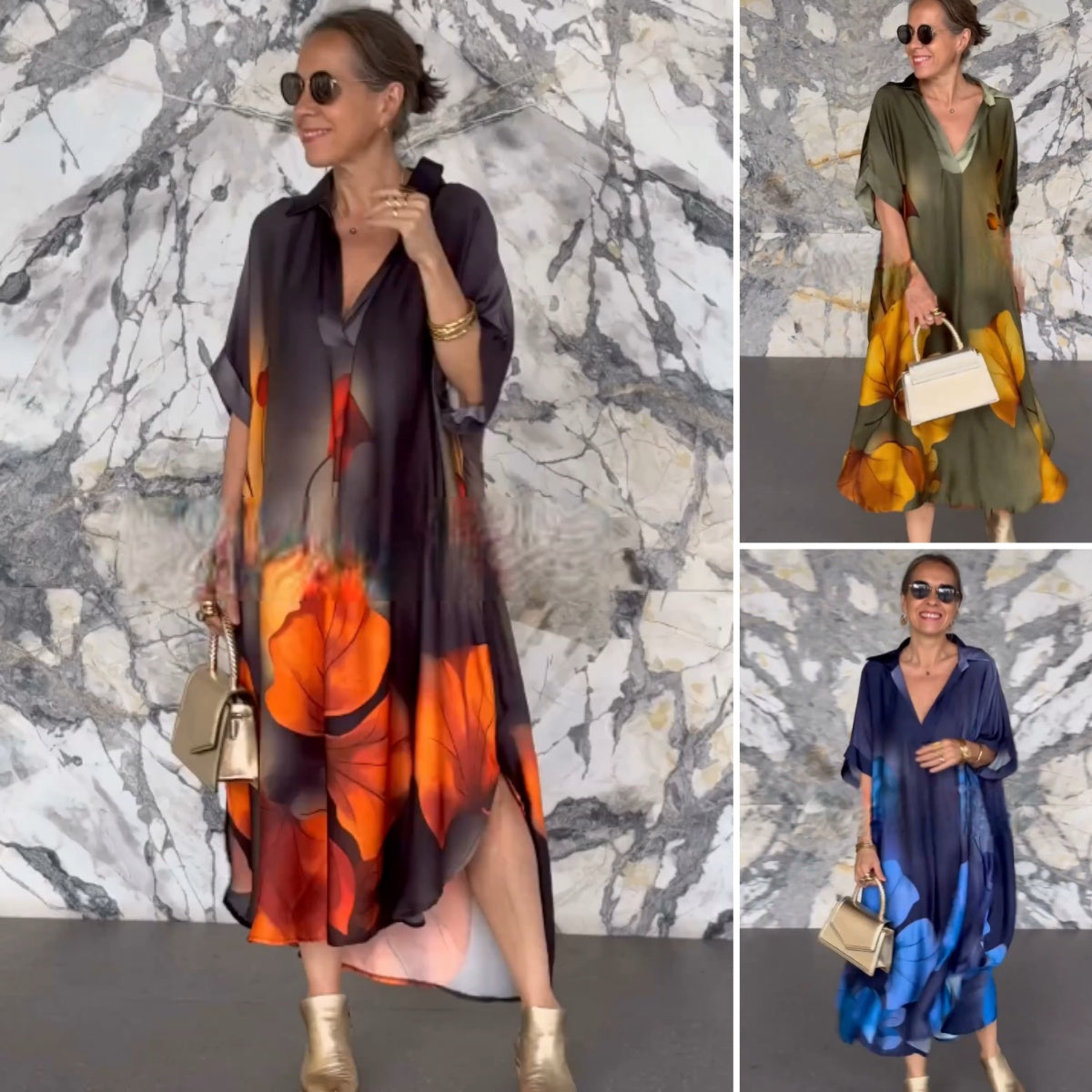 💟【S-5XL】👗💟2024 Wysokiej jakości elegancka, wygodna sukienka z nadrukiem