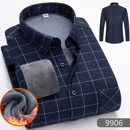 ⏳✨【Poloviční cena】1 kus: 690 Kč 👔【L-5XL】Teplá společenská košile s dlouhým rukávem