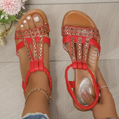 【🏆 Najlepiej sprzedające się produkty】👡【34-43】Sandały damskie z kryształkami górskimi