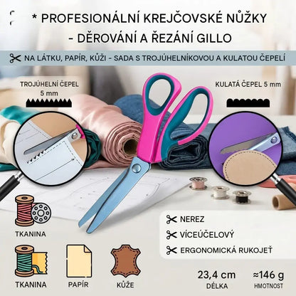 ✂️✨🧵Multifunkční řemeslné nůžky, snadno vytvořte nádhernou krajku!
