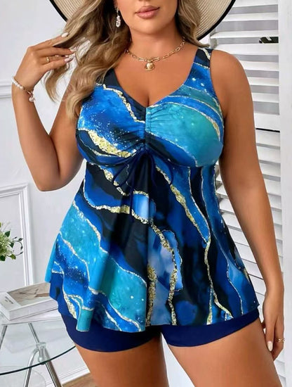 🏖️👙🌴【S-5XL】Stylowy, duży, drukowany kostium kąpielowy