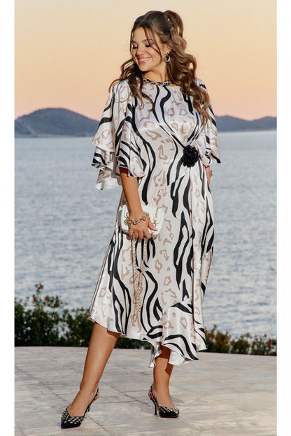 👗💐【S-5XL】Fusta evazată imprimată frumoasă și la modă