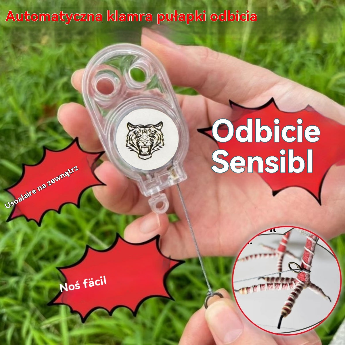 🐓🐦🔥【Kup 4, otrzymaj 4 gratis】Pułapka sprężynowa do użytku na zewnątrz, samoblokująca pułapka o wysokiej czułości-4074328